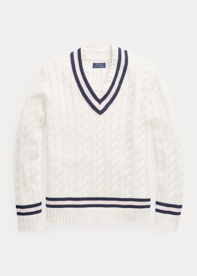 Men's Ralph Lauren Pink Pony Cricket Sweater | 286590WMV